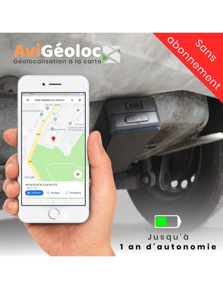 Traceur GPS sans abonnement Track my car - batterie autonome